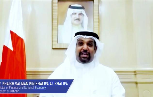 برعاية كريمة من سمو ولي العهد رئيس مجلس الوزراء افتتاح مؤتمر الروتاري الدوليّ الثامن للمنطقة .. نيابة عن سمو ولي العهد رئيس مجلس الوزراء معالي وزير المالية والاقتصاد الوطني يلقي الكلمة الافتتاحية للمؤ